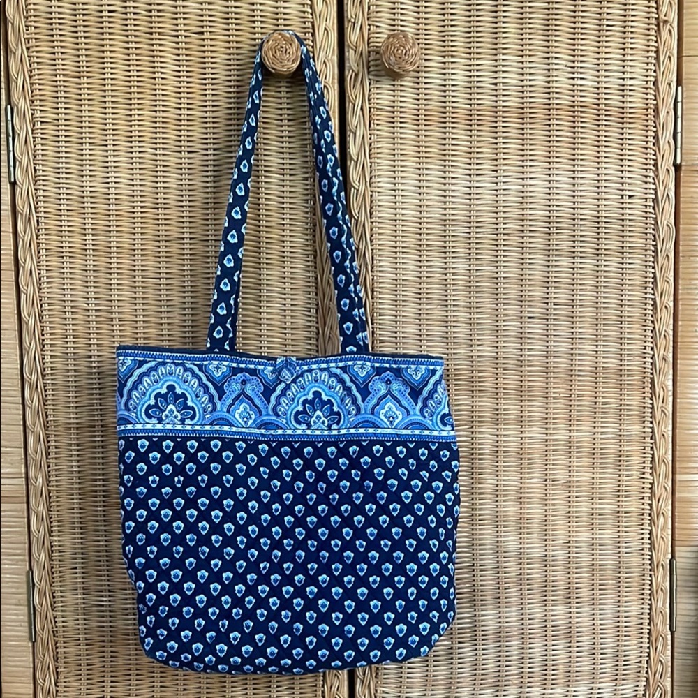 Vera Bradley Blue Quilted Tote Bag